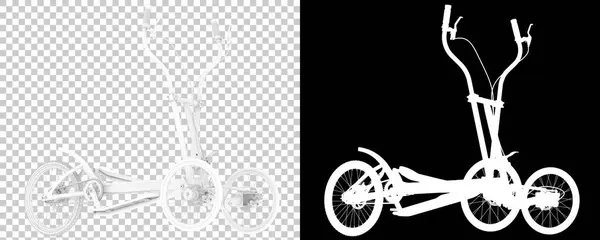 Elliptikai Kerékpárok Kerekekkel Pedálokkal Illusztráció — Stock Fotó