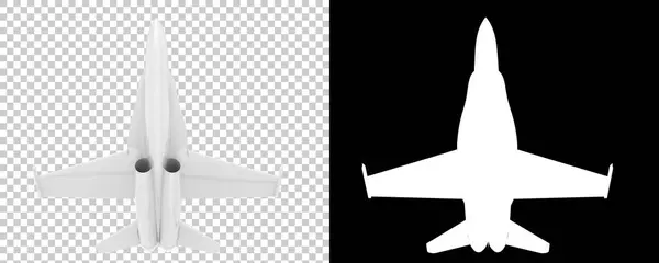 Katonai Repülőgép Elszigetelve Háttérben Maszkkal Renderelés Illusztráció — Stock Fotó