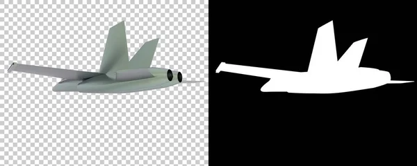 Aeronaves Militares Isoladas Segundo Plano Com Máscara Renderização Ilustração — Fotografia de Stock