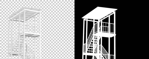 Beautiful Illustration Fire Escape — Stock Photo, Image