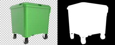 Plastik çöp kutusu kapanıyor.