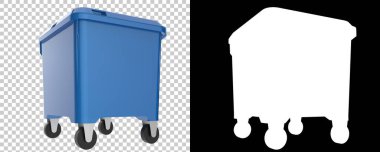 Plastik çöp kutusu kapanıyor.