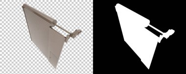 Garaj kapısı beyaz arka planda izole edilmiş. 3d görüntüleme - illüstrasyon