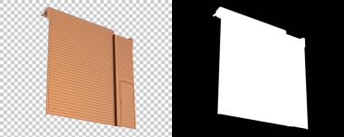 Garaj kapısı beyaz arka planda izole edilmiş. 3d görüntüleme - illüstrasyon