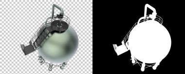 Benzin deposu arka planda izole edildi. 3d oluşturma