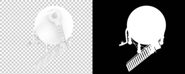 Benzin deposu arka planda izole edildi. 3d oluşturma