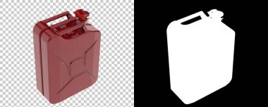 Benzin deposu arka planda izole edildi. 3d oluşturma