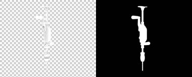 El matkabı beyaz arka planda izole edildi. 3d görüntüleme - illüstrasyon