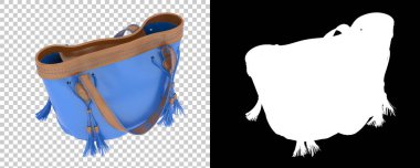 Şeffaf arkaplanda hippi çantasının gerçekçi çizimi. 