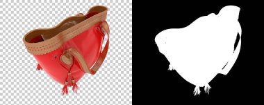 Şeffaf arkaplanda hippi çantasının gerçekçi çizimi. 