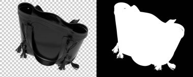 Şeffaf arkaplanda hippi çantasının gerçekçi çizimi. 