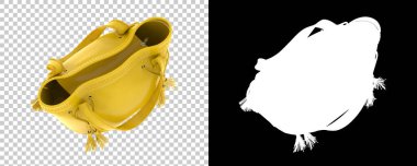 Şeffaf arkaplanda hippi çantasının gerçekçi çizimi. 