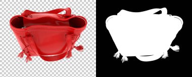 Şeffaf arkaplanda hippi çantasının gerçekçi çizimi. 