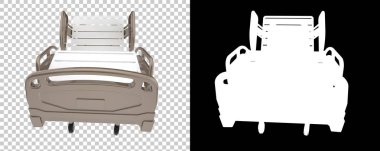 Hastane yatağı 3D illüstrasyon