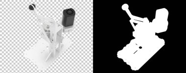 Beyaz arkaplanda mikro sondaj izole edildi