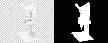 Beyaz arkaplanda mikro sondaj izole edildi