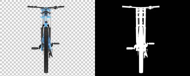 Dağ bisikleti beyaz arka planda izole edilmiş. 3d görüntüleme, illüstrasyon