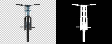 Dağ bisikleti beyaz arka planda izole edilmiş. 3d görüntüleme, illüstrasyon