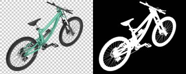 Dağ bisikleti beyaz arka planda izole edilmiş. 3d görüntüleme, illüstrasyon