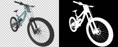 Dağ bisikleti beyaz arka planda izole edilmiş. 3d görüntüleme, illüstrasyon