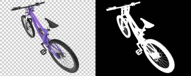 Dağ bisikleti beyaz arka planda izole edilmiş. 3d görüntüleme, illüstrasyon