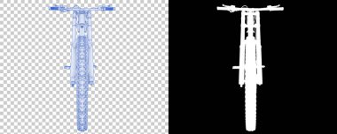 Dağ bisikleti beyaz arka planda izole edilmiş. 3d görüntüleme, illüstrasyon