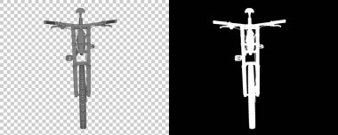 Dağ bisikleti beyaz arka planda izole edilmiş. 3d görüntüleme, illüstrasyon