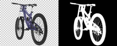 Dağ bisikleti beyaz arka planda izole edilmiş. 3d görüntüleme, illüstrasyon