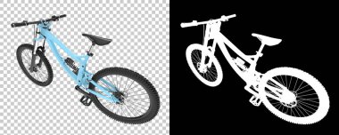 Dağ bisikleti beyaz arka planda izole edilmiş. 3d görüntüleme, illüstrasyon