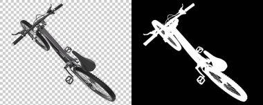 Dağ bisikleti beyaz arka planda izole edilmiş. 3d görüntüleme, illüstrasyon