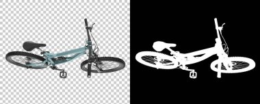 Dağ bisikleti beyaz arka planda izole edilmiş. 3d görüntüleme, illüstrasyon