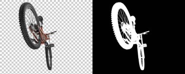 Dağ bisikleti beyaz arka planda izole edilmiş. 3d görüntüleme, illüstrasyon