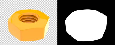 Metal ceviz beyaz arka planda izole edilmiş. 3d görüntüleme - illüstrasyon