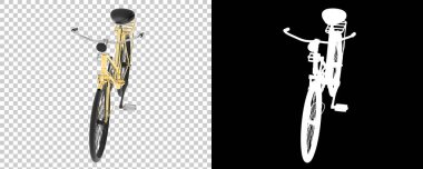 Beyaz arka planda izole edilmiş eski bisiklet. 3d görüntüleme, illüstrasyon