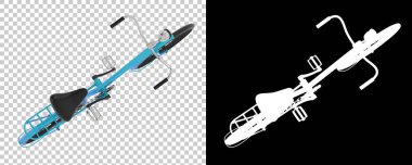 Beyaz arka planda izole edilmiş eski bisiklet. 3d görüntüleme, illüstrasyon