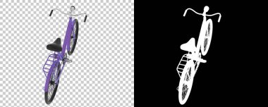 Beyaz arka planda izole edilmiş eski bisiklet. 3d görüntüleme, illüstrasyon