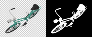 Beyaz arka planda izole edilmiş eski bisiklet. 3d görüntüleme, illüstrasyon