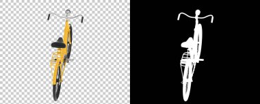 Beyaz arka planda izole edilmiş eski bisiklet. 3d görüntüleme, illüstrasyon