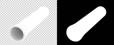 Beyaz arka plan üzerinde izole boru