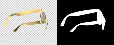 Beyaz arka planda izole edilmiş gözlük. 3d görüntüleme - illüstrasyon