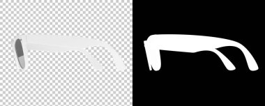 Beyaz arka planda izole edilmiş gözlük. 3d görüntüleme - illüstrasyon