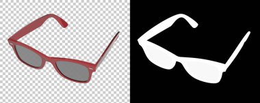 Beyaz arka planda izole edilmiş gözlük. 3d görüntüleme - illüstrasyon