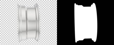 araba kenarı beyaz arka planda izole edildi, 3D görüntüleme - illüstrasyon