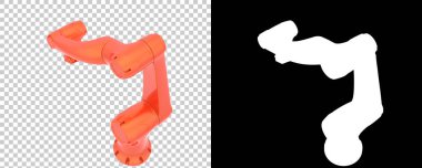 Fütürist robot kollarının 3 boyutlu çizimi izole edildi 