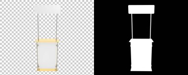 Promosyon kabini arka planda izole edildi. 3d görüntüleme - illüstrasyon