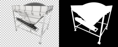 Arka planda endüstriyel huni görüntüsü izole edildi. Büyük yayınlar ya da baskılar için ideal. 3d görüntüleme - illüstrasyon