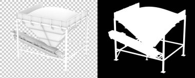 Arka planda endüstriyel huni görüntüsü izole edildi. Büyük yayınlar ya da baskılar için ideal. 3d görüntüleme - illüstrasyon