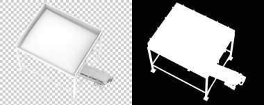 Arka planda endüstriyel huni görüntüsü izole edildi. Büyük yayınlar ya da baskılar için ideal. 3d görüntüleme - illüstrasyon