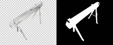 Testere atı beyaz arkaplanda izole edildi, 3d görüntüleme - illüstrasyon