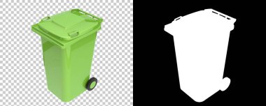 Plastik çöp kutusu kapanıyor.